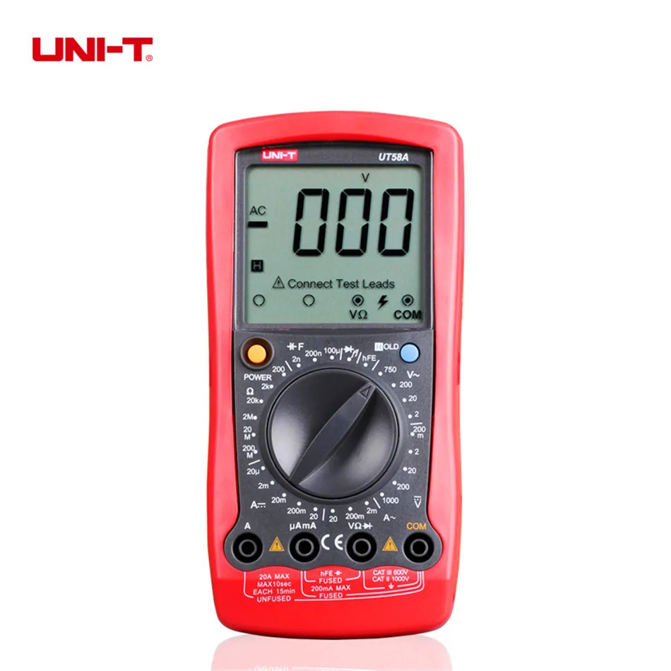 UNI T UT58A General Digital Multimeters Handheld Tester Electrical LCD