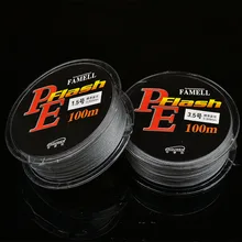 100 м/катушка 4 нити PE рыболовная леска Серый Цвет многонитевая 4 плетеная леска высокая прочность большая мощность