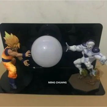

5" Dragon Ball Z Super saiyan Shock Wave Goku VS Frieza With LED Light Plastic Action Figure Collectible Model Toy D422