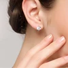 ZHOUYANG-pendientes de tuerca para mujer, de estilo coreano, Ángel Kiss, Circonia cúbica, Color plata, regalo de fiesta, joyería KAE109 ► Foto 2/6