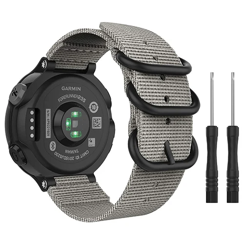 Для Garmin Forerunner 735XT нейлоновый ремешок, спортивные часы для улицы ремешок на запястье для девочек; мини-юбка для Garmin forerunner 220 230 235 620 630 Браслет - Цвет: Серый