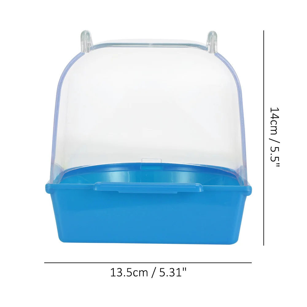 1 шт. клетка установленная маленькая peonyParrot ПЭТ круглая ванна раковина душ прочный комплект для ванной попугай ванна для птицы Попугай принадлежности для купания - Цвет: blue