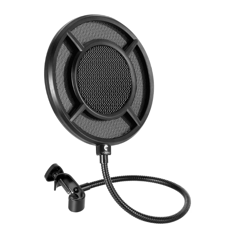 

New Dual Layer Metal Grill Microphone Pop Filter Anti-Spray Net Live Sing Recording