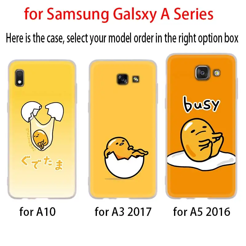 3D милый чехол Gudetama для Samsung Galaxy A8 A6 Plus A9 A5 A3 A7 2018 2017 2016 A50 A30 A40 A70 A10 A2 CORE Soft|Бамперы| |