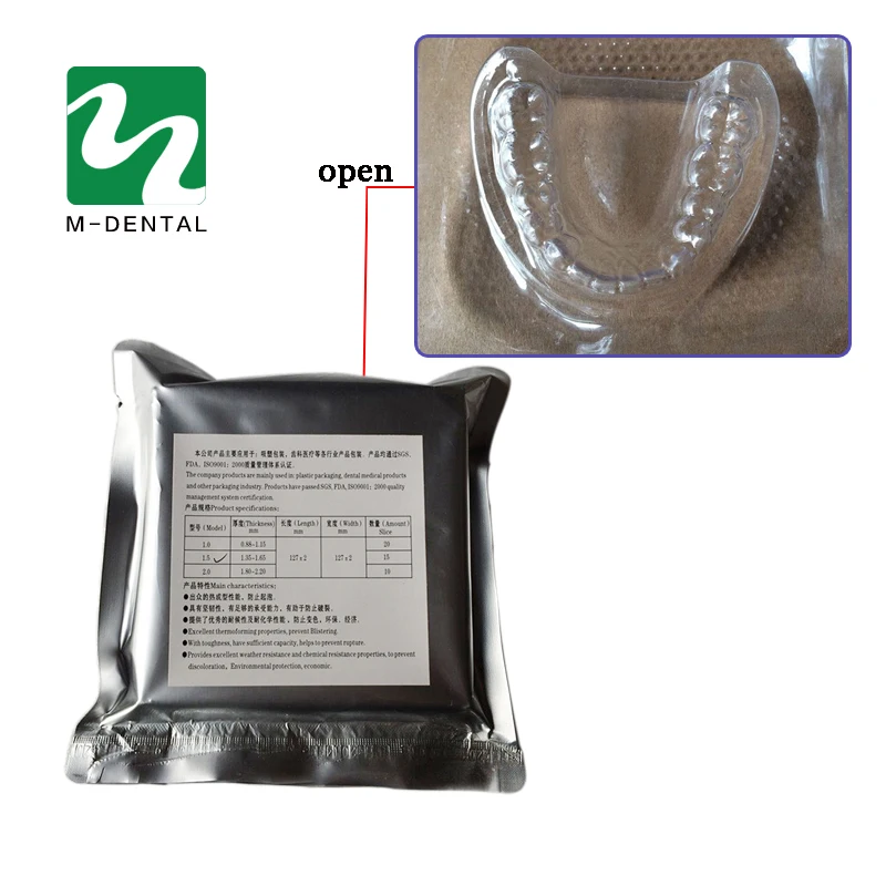 1 пакет Стоматологический материал жесткая вакуумная формовочная пластина Матричные полосы стоматологический ортодонтический фиксатор ломтик 1,0 мм/1,5 мм/2,0 мм на выбор