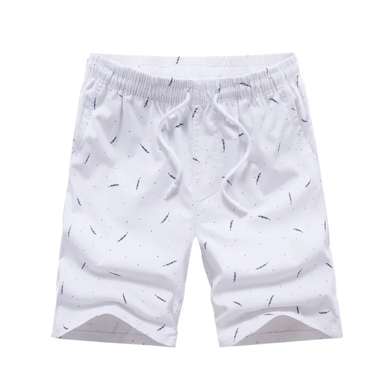 Летняя мужская перо из чистого хлопка пятиминутного брюки британской моды Тонкий повседневные пляжные брюки молодых мужчин Шорты