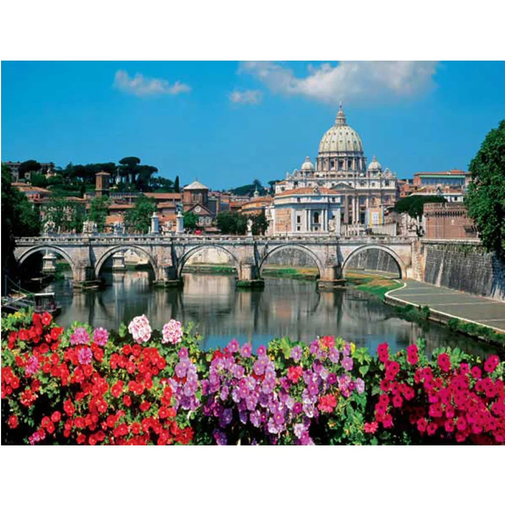 

new Picture mosaic drill cross stitch scenery crystal square 5D DIY diamond painting DIY Diamond embroidery Scenic Bridge H1440