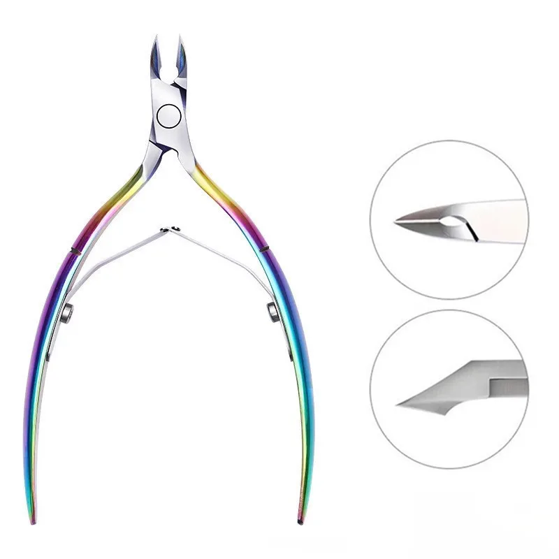 nail cuticle cutter rainbow nipper clipper