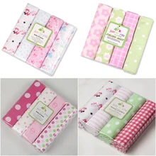 4 шт./упак. Детские хлопковые фланелевые одеяла для малышей/мягкие и удобные фланелевые одеяла/хлопчатобумажное одеяльце 76*76 см