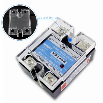 

Free shipping 2pc 40A Industrial use Mager SSR MGR-1 40A A4840 40A Single phase solid state relay AC control AC 40A 220VAC
