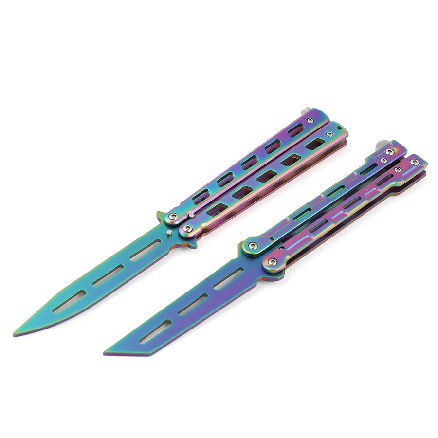 Складной нож из нержавеющей стали Balisong, Бабочка, тренировочный игровой нож для тренера, не острый