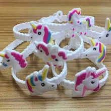 24 шт Популярный микс Единорог браслеты из ПВХ для мужчин женщин ювелирные изделия подарок модные аксессуары H-11