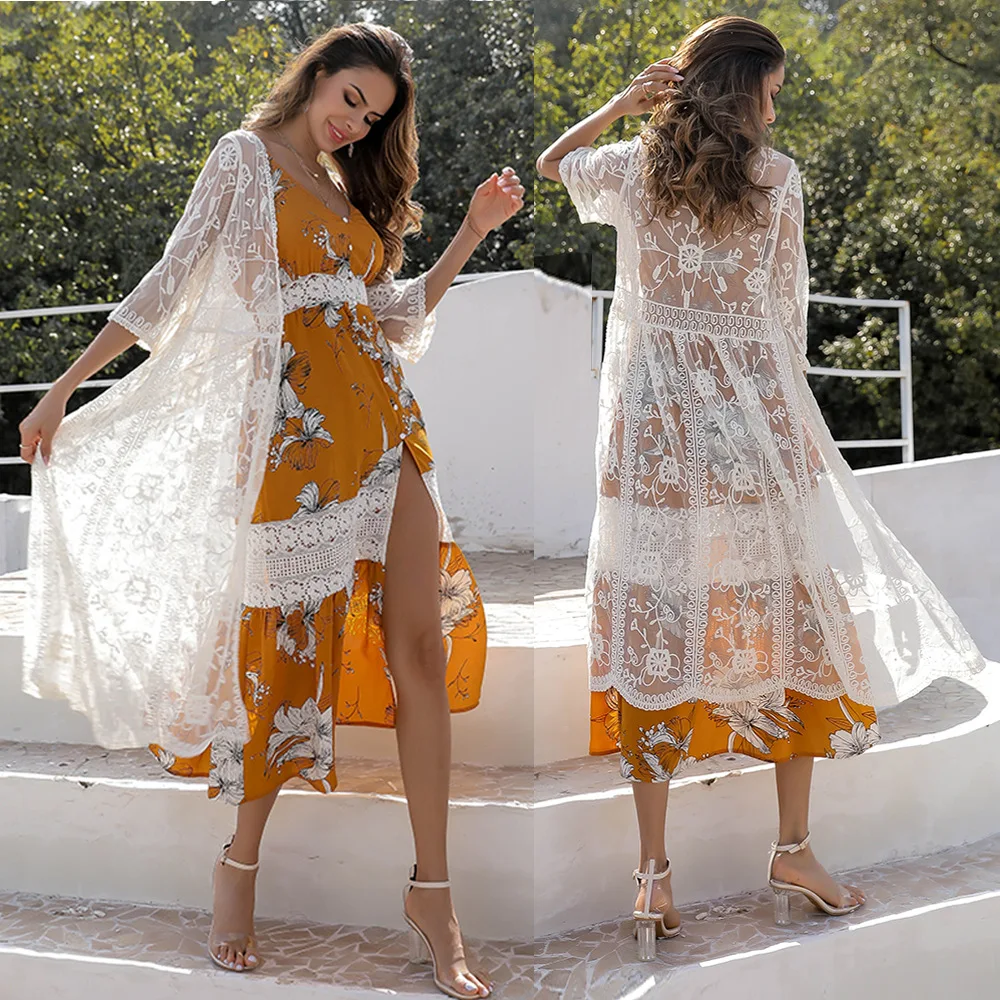 

Cotton Beach Cover up Kaftan Sarong Bathing Suit Lace Cover ups Beach Pareo Swimsuit Cover up Womens Swim Wear Beach Tunic