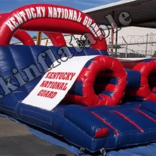 Коммерческие уличные детские горки парк развлечений надувные Assult полоса препятствий