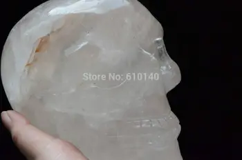 

@@00PP0AA++r88Q00 TIBET HIM NATURAL QUARTZ CRYSTAL SKULL CARVING quartz Crystal skull reiki