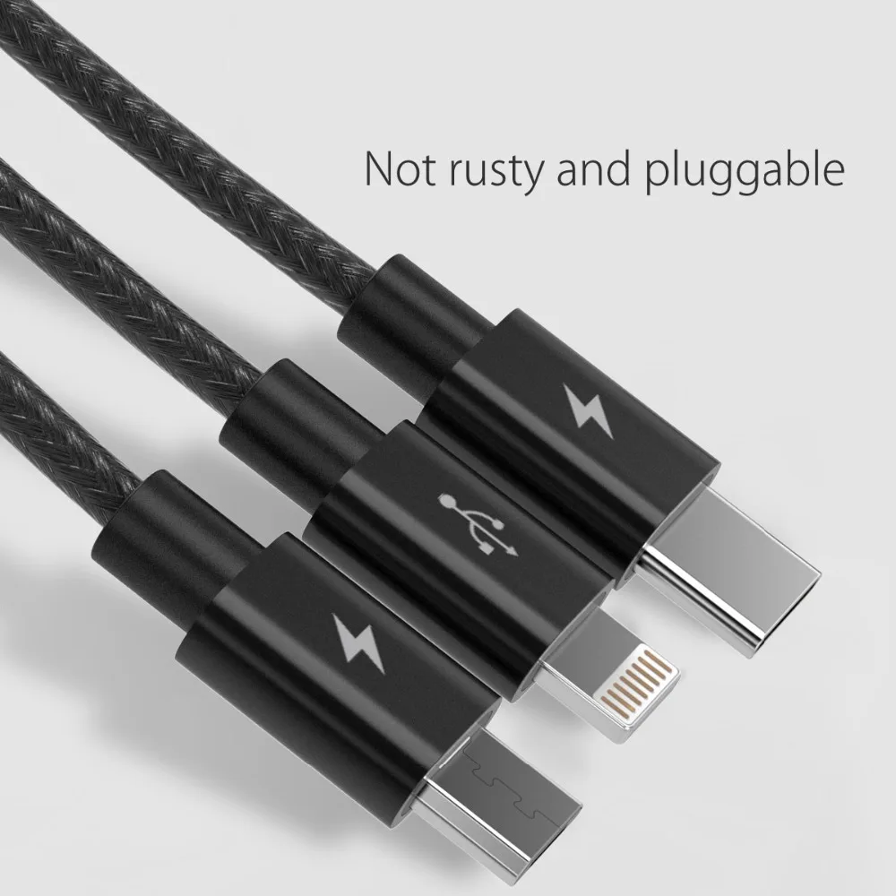 ORICO كابل يو اس بي 3 في 1 ل فون X 5 6 7 8 الهاتف المحمول كابل 2 في 1 نوع C المصغّر usb كابل للأندرويد كابل شاحن الهاتف ORICO كابل يو اس بي 3 في 1 ل فون X 5 6 7 8 الهاتف المحمول كابل 2 في 1 نوع C المصغّر usb كابل للأندرويد كابل شاحن الهاتف