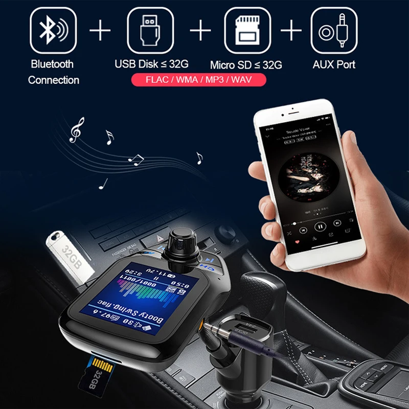 Автомобильные аксессуары Автомобильный MP3 плеер USB FM трансмиттер модулятор Bluetooth