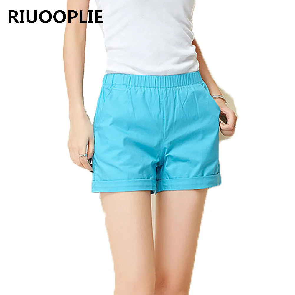RIUOOPLIE New Summer Shorts Women Casual Fashion Candy Color Hot Sales