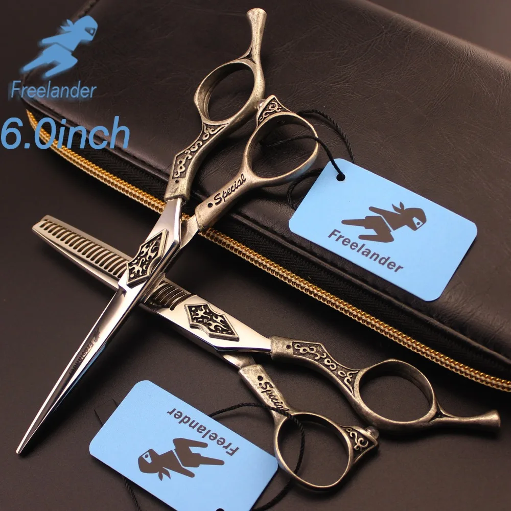 

6.0in. Freelander Retro Style Profissional Hairdressing Scissors Hair Cutting Scissors Set Barber Shears High Quality Salon