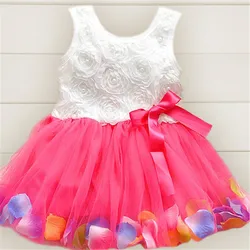 

Baby Girls Summer Flower Dress Girl Tutu Dress Girl's Princess Dress Vestidos Infantis  16D