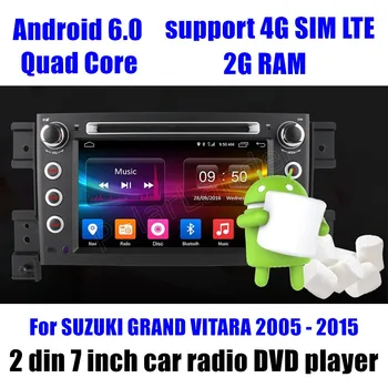 

7 inch 2 din Car DVD Radio player GPS Touch Screen For SUZUKI GRAND VITARA 2005-2015 support rear camera