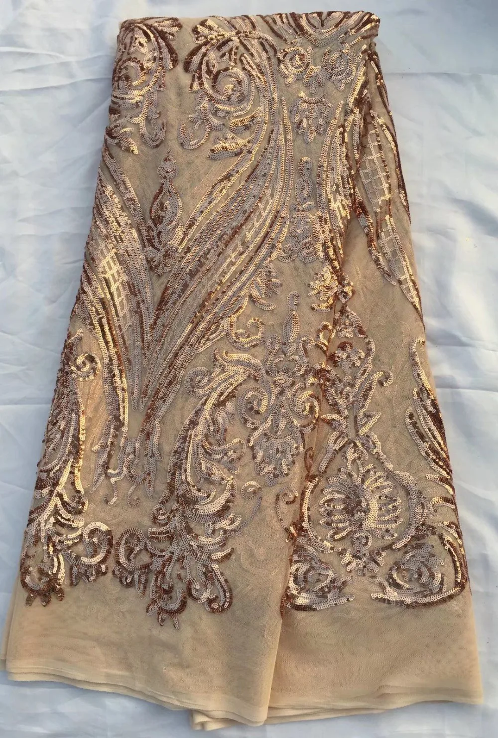 

African Lace fabric Hot Sell Mesh 2017 New Arrival french sequins lace Fabrics High Quality