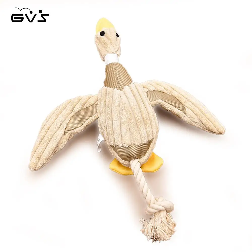 GVS Squeaky Dog Toys Volant Duck Collocation Molar Tail for for Small
