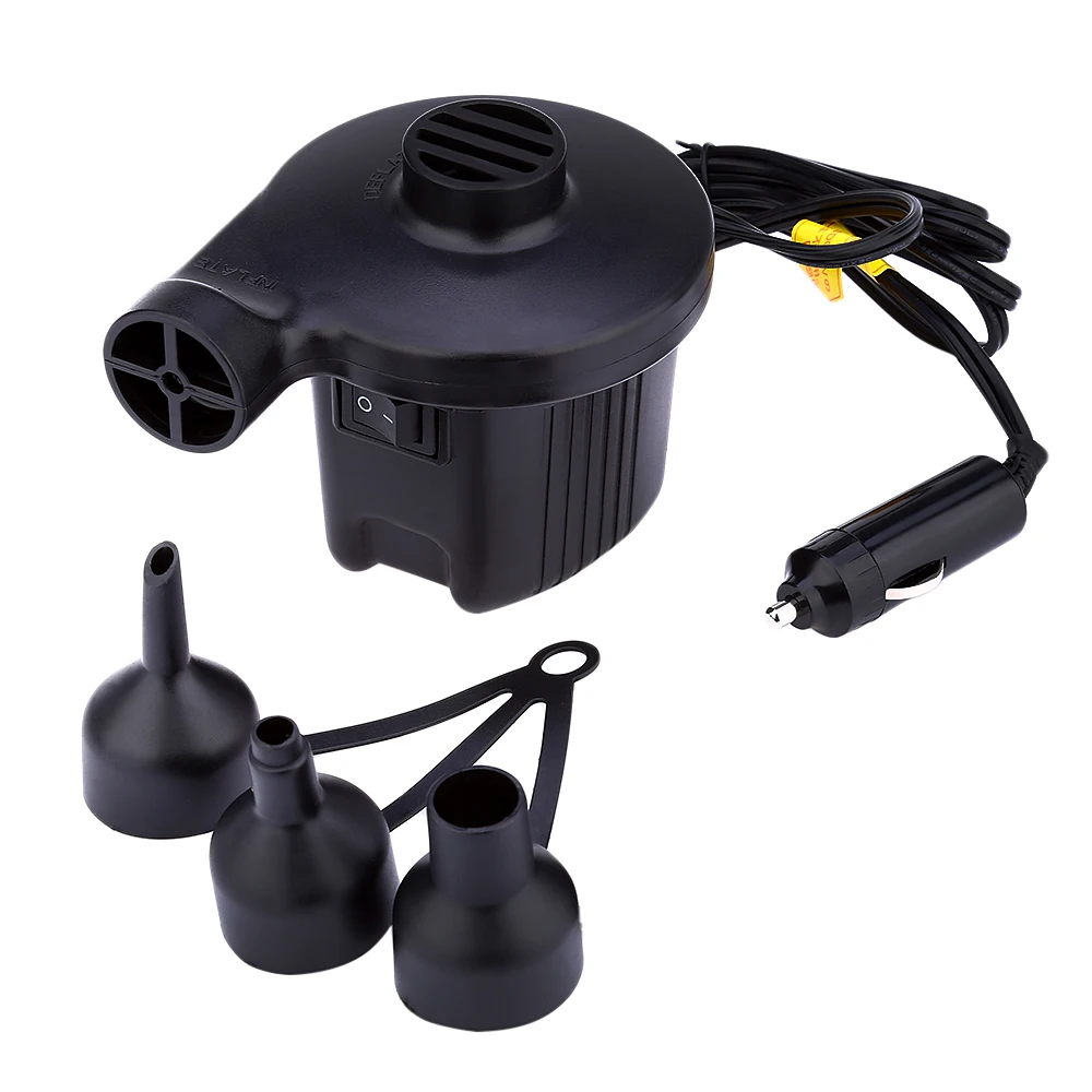 

Electric Air Compressor Pump DC12V/AC220V 60W Inflate Deflate Car Home Inflator Pumps with 3 Nozzles for Camping Airbed Boat