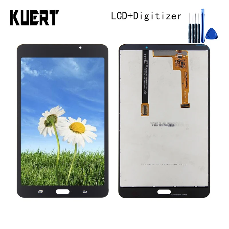Ceny Wyświetlacz LCD do Samsung Galaxy Tab A 7.0 SM T280 T280 wyświetlacz LCD ekran dotykowy szkło Digitizer Asembly + narzędzia