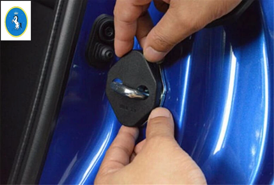 Yimaautotrims السيارات اكسسوار سيارات قفل الباب حامي غطاء إطاري ملصق تريم لتويوتا C-HR CHR 2016 2017 2018 2019 البلاستيك