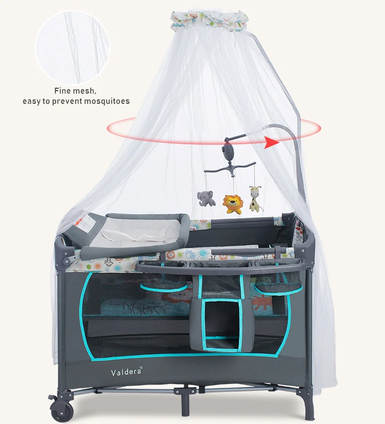 Портативная детская кроватка многофункциональная складная детская кровать с Смена подгузников стол путешествия детская кровать для игр для младенцев Колыбель