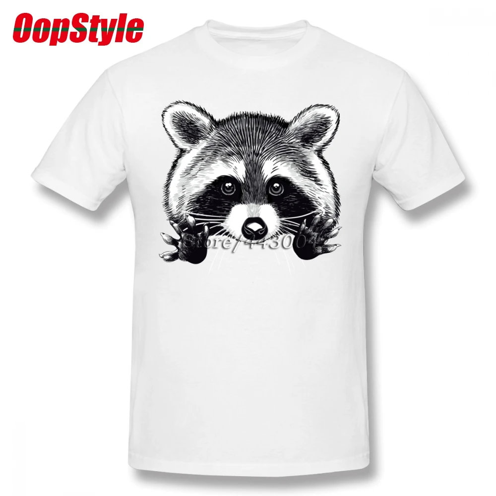 Pequeño mapache Camiseta para hombres más algodón de tamaño Camiseta de equipo 4XL 5XL 6XL Camiseta