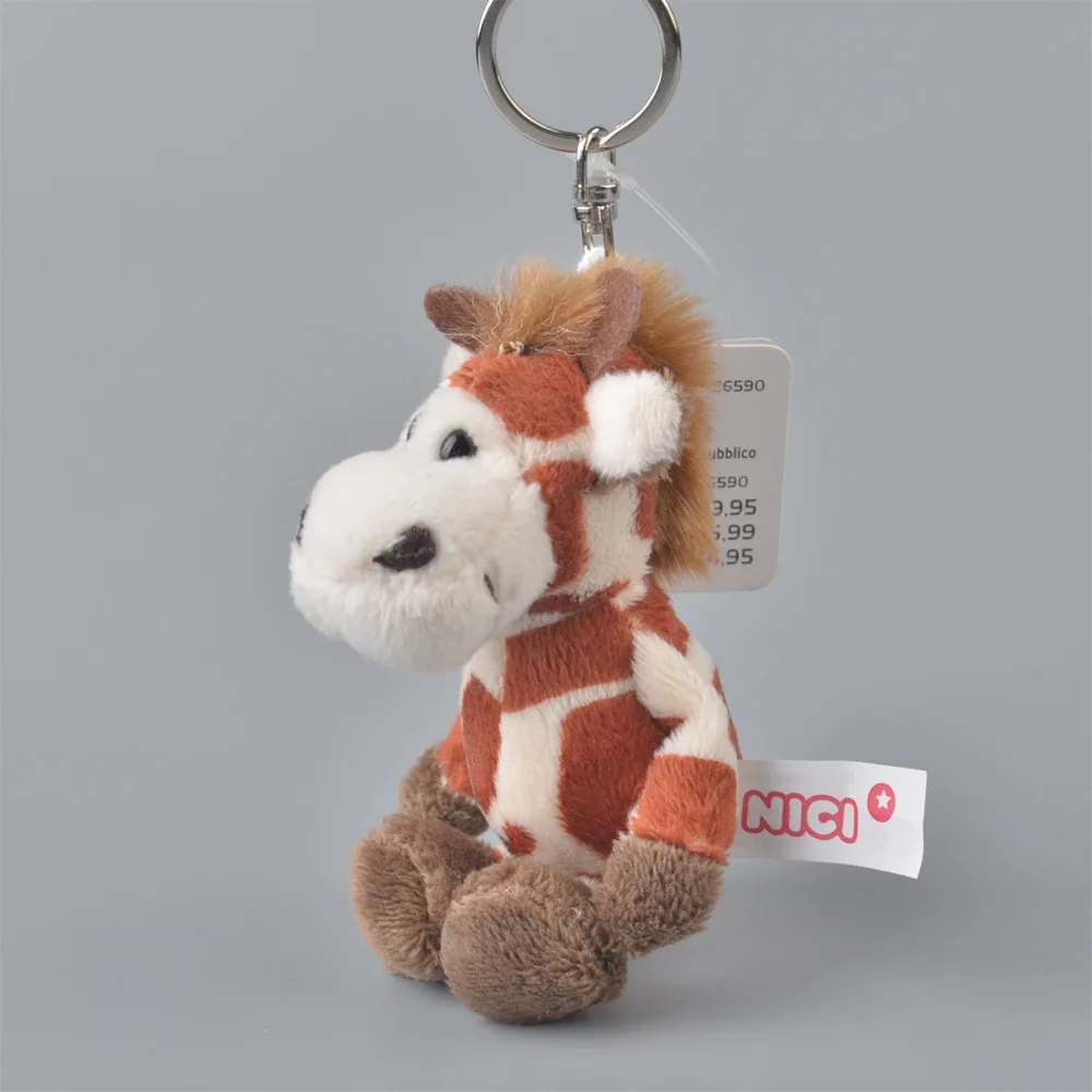 5 Pcs Forest Giraffe Pendant Stuffed Plush Keyring, Key holder