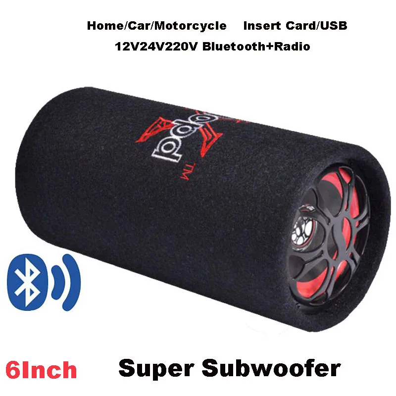 6 дюймов круглый автомобильный сабвуферный Bluetooth Динамик аудио 12V24V220V
