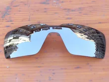 Polycarbonate-Chrome Silver Mirror Replacement Lenses For Probation Sunglasses Frame 100% UVA & UVB Protection