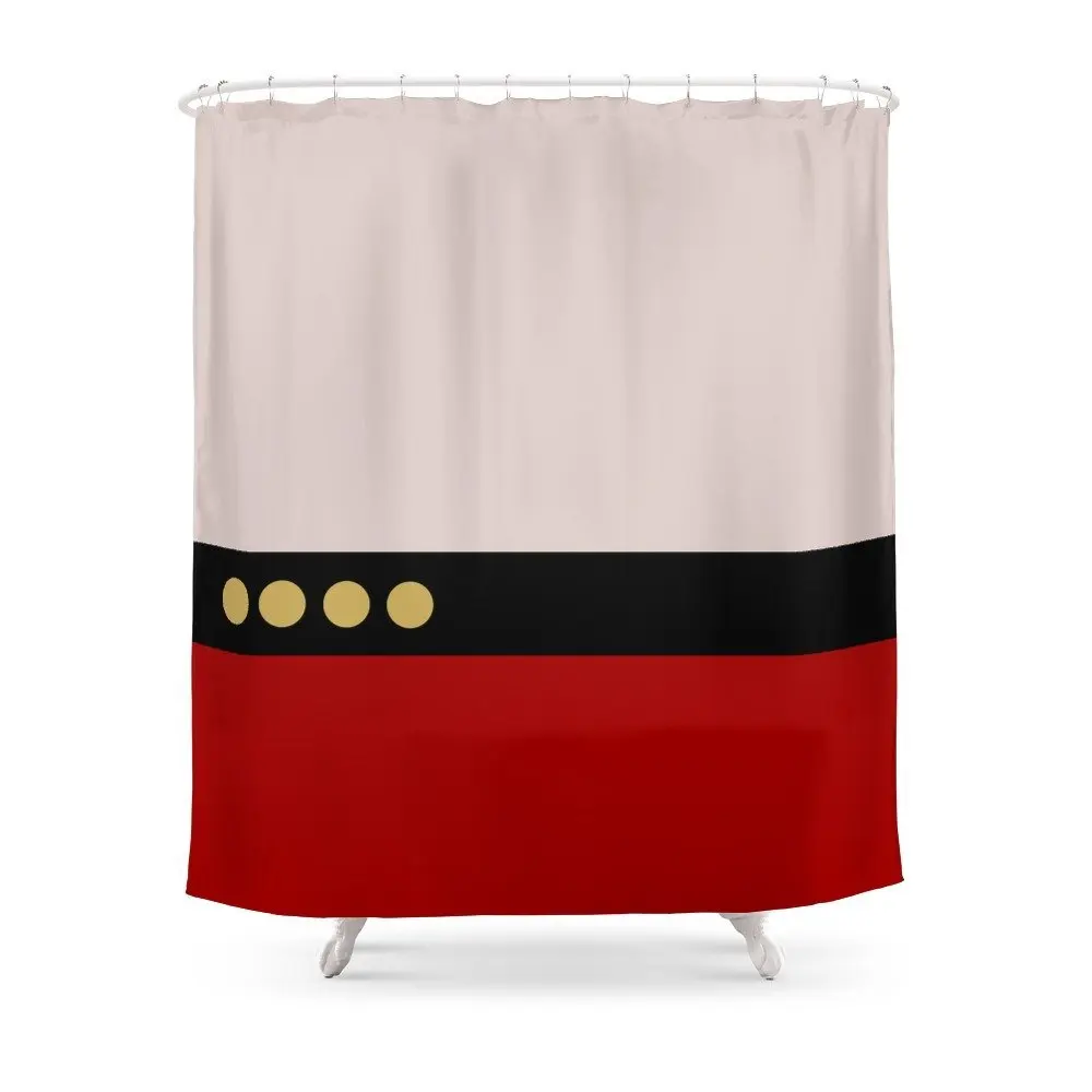 

Picard Minimalist Star Trek TNG The Next Generation Captain Jean Luc Picard Startrek Trektangles Shower Curtain Polyester Fabric