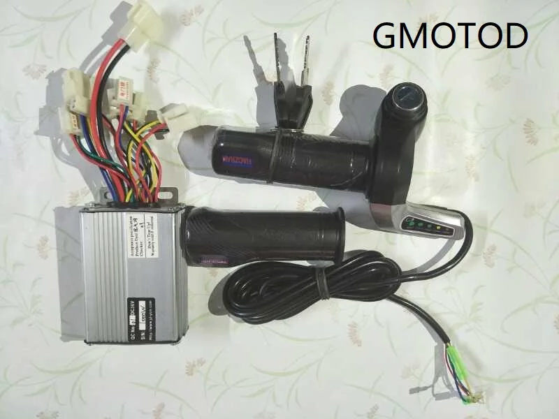 

GMOTOD 36V 1000W Motorcycle Controller Brushed+Throttle Twist Grips Electric Bike Scooter