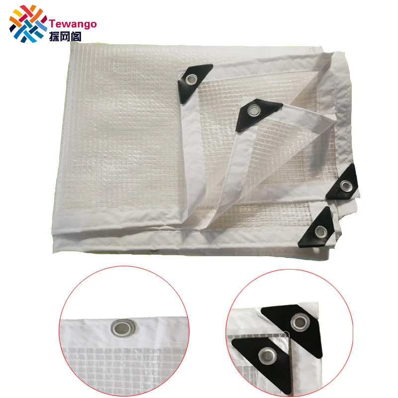 Goede Transparante Waterdichte Regen Tarp Grid Film Balkon Succulenten Bloemen Regen Onderdak Warmte Behoud Dekzeil Zonnezeil