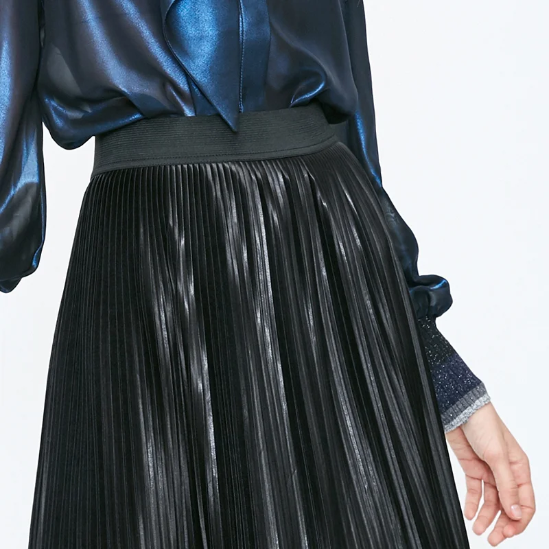 Vero Moda Женская новая светоотражающая ткань плиссированная юбка | 31831G505