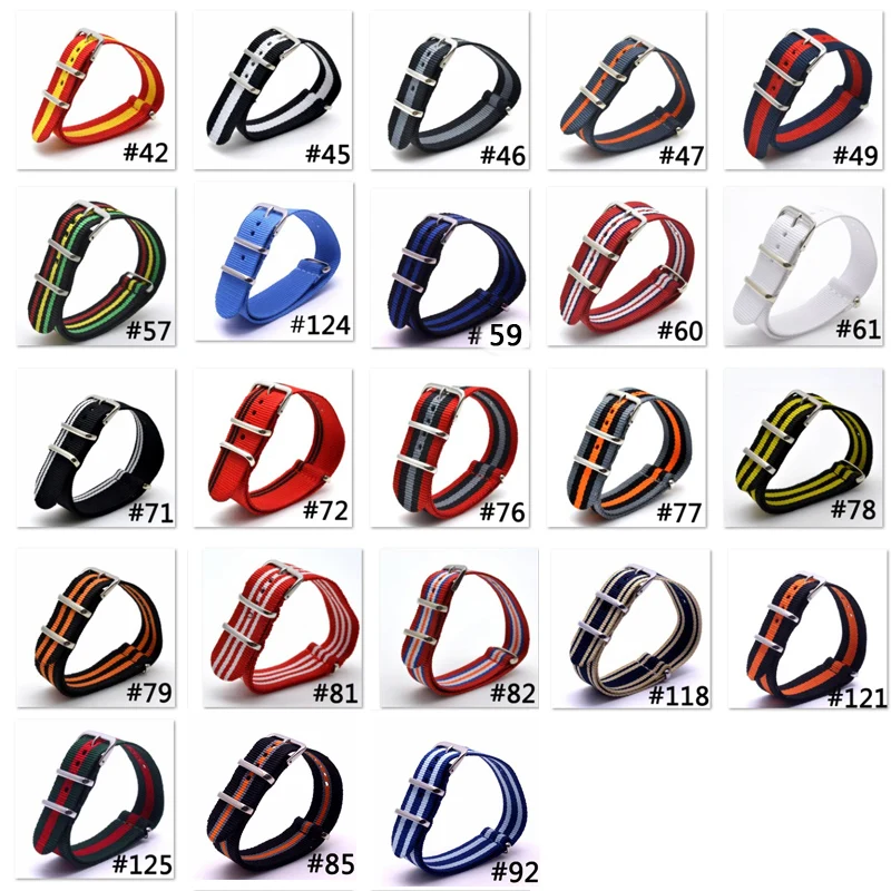 1PCS 18 20 22 mm Black/Grey Striped Nato Strap for Army Sport Watch Nylon Watchband Strap On For Hours For James Bond Watch 1PCS 18 20 22 mm Black/Grey Striped Nato Strap for Army Sport Watch Nylon Watchband Strap On For Hours For James Bond Watch