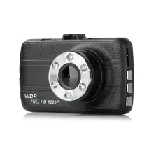 VODOOL Dual Lens 3.0in LCD 1080P Car DVR Video Recorder Automobile Night Vision Dash Cam Video Dashcam with LED Light