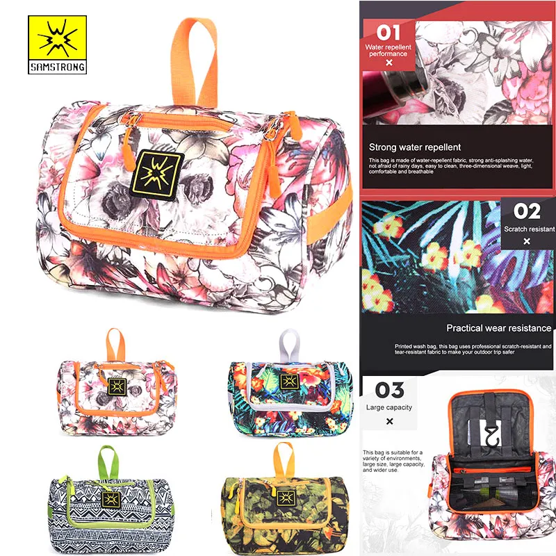 Samstrong Travel Wash Bag Boy Girl Cosmetic Backpack Men Women Shampoo