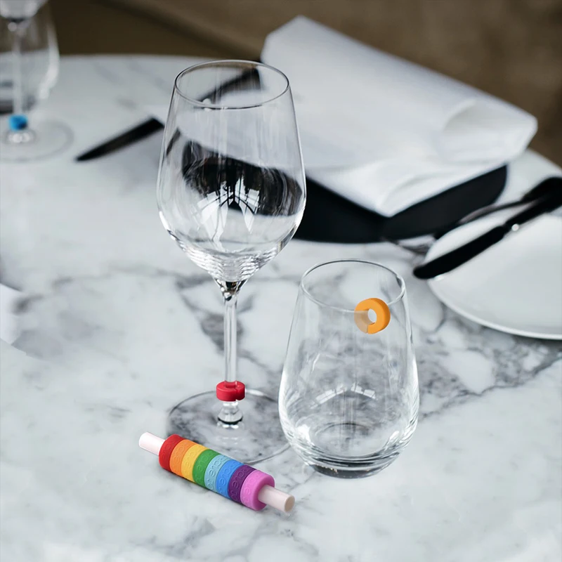 8 шт. Xiaomi Circle Joy Wine glass идентификационное кольцо идентификационные маркеры красное вино пищевой контакт уровень широкий диапазон чашек lig