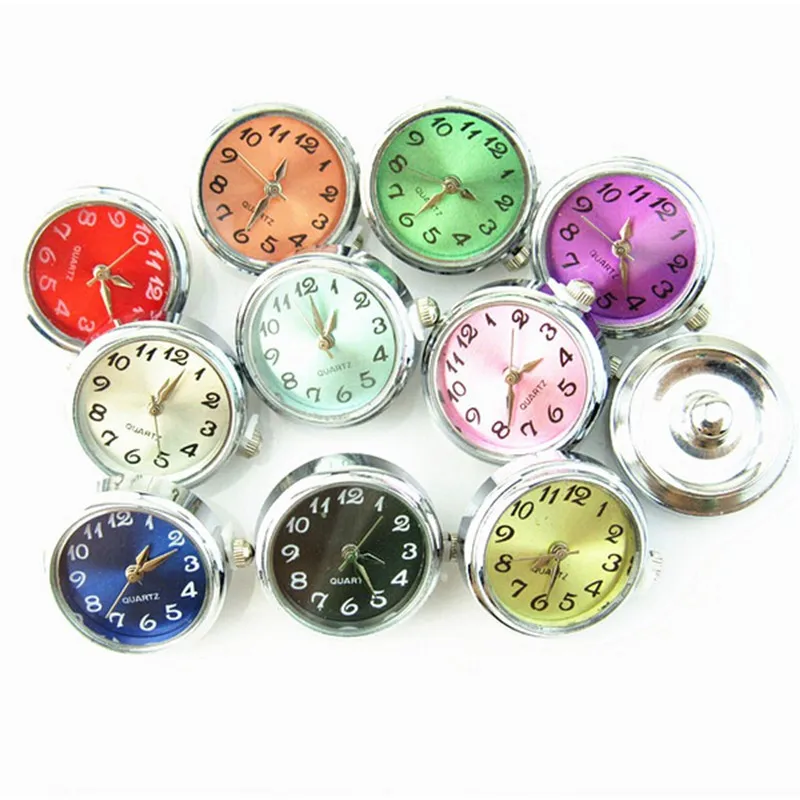 6pcs mix colors DIY watch snaps new buttons Round DIY Alloy watches