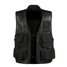 Летние Для мужчин камуфляж мульти карман сетка жилет Топы корректирующие открытый Охота Рыбалка фотографии дышащая куртка без рукавов жилет