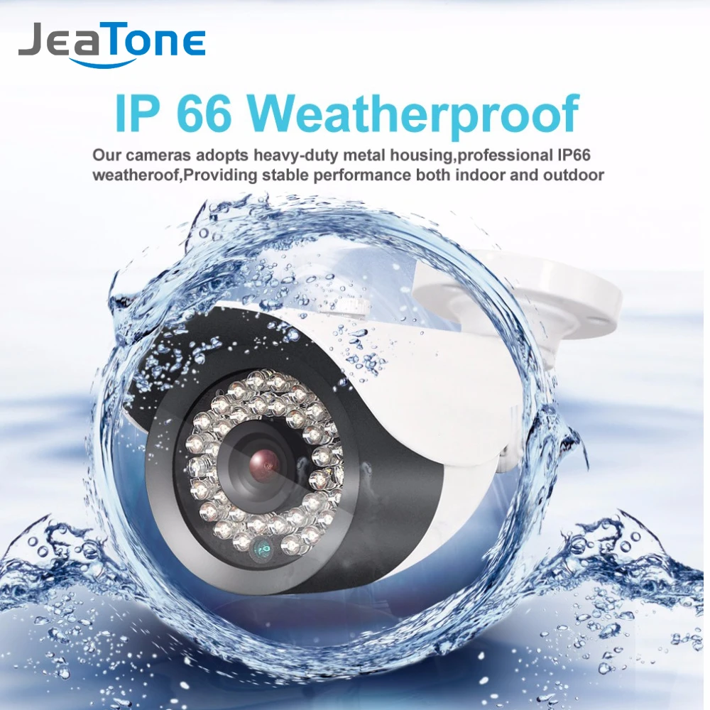 JeaTone HD AHD 4CH 1080P DVR NVR 4 шт. 2.0MP камера домашняя система наблюдения CCTV наружного ночного видения Cam 1 ТБ 2 ТБ комплект