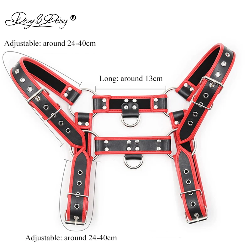 DAVYDAISY, мужской Регулируемый жилет из искусственной кожи, нижнее белье, БДСМ, бондаж, гей, грудь, жгут, эротические, для взрослых, игры, мужские сексуальные костюмы, TA505