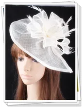 Envío libre niza sombreros fascinators sinamay sombreros mujeres accesorios para el cabello de lujo para la boda nupcial headwear y carreras OF1539