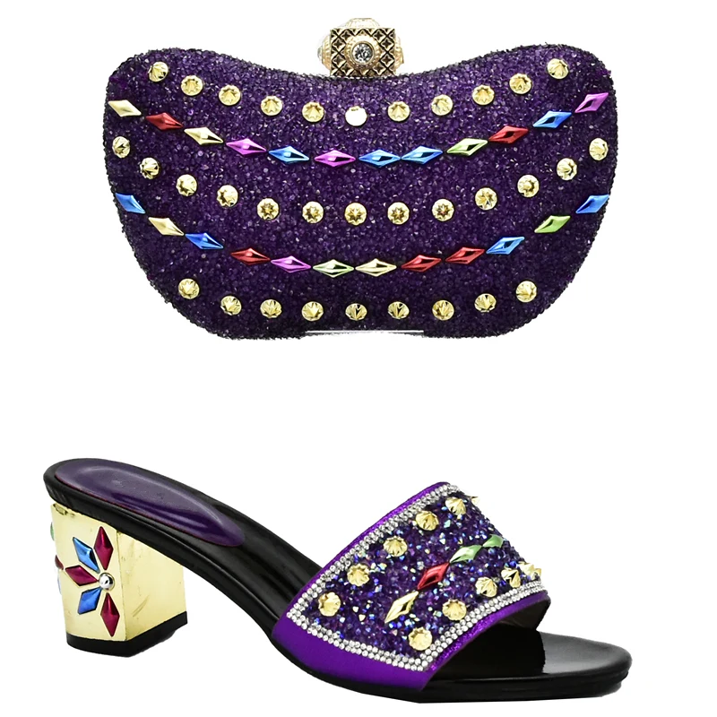 Bolsos Calidad Azul Púrpura Alta Color Decorados Zapatos Bolsos Calidad Azul Púrpura Alta Color Decorados Zapatos