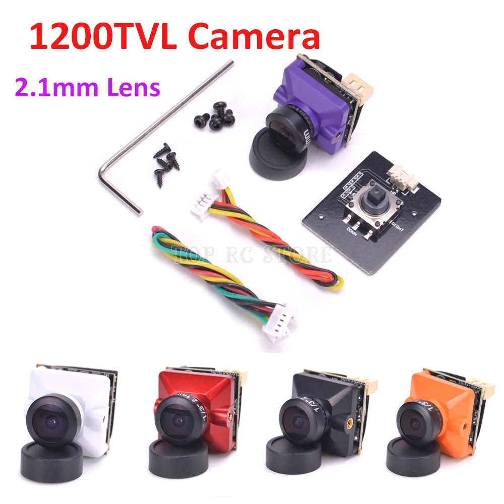 

Mini FPV 1200TVL 1/3" COMS 2.1mm Lens PAL Color Video FPV Camera Super Light for FPV Mini Racing Drone Quadcopter 19mm * 19mm